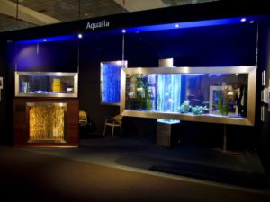 aquarium tableau suspendu NEMO 240, salon exhibition BRUXELLES, BELGIQUE